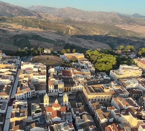Vista aérea de Ronda desde el globo aerostático